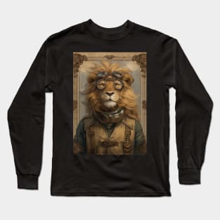 Steampunk Lion Long Sleeve T-Shirt